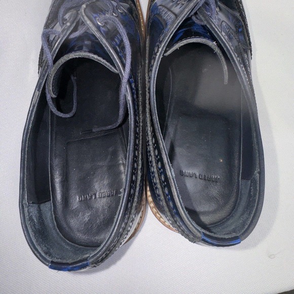 Jared Lang Wingtip Leather Royal Blue Oxford Dress Lace Up Shoes Loafer Men 44 main image 7